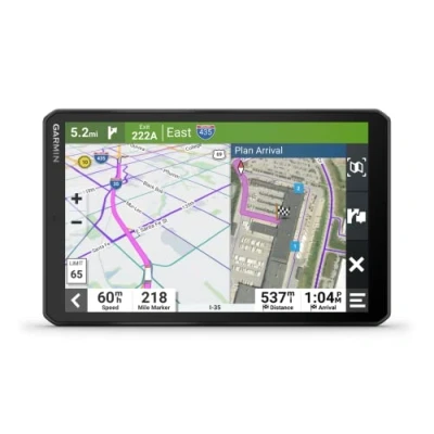 Image of Garmin dēzl LGV810, HGV Truck GPS Sat Nav, 8&quot; display, Custom Routing, Birdseye Direct Satellite Imagery, Route Overview, Parking, &amp; Trailer Services feature, EU maps, Live Traffic