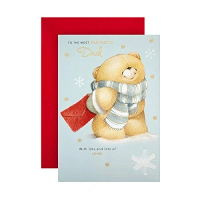 Image of Hallmark Christmas Card for Dad Cute Forever Friends Design
