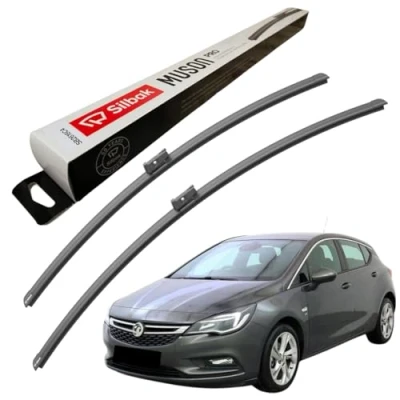 Image of Silbak Windscreen Wipers, fits for VAUXHALL ASTRA (09/2015 ONWARDS) Front Wiper Blades, 700mm/600mm