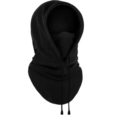 Image of Sterling Sports Ski Balaclava Neck Warmer Bandana Bike Helmet Mens Snood Face Mask Paintball Outdoor or Cycling Men and Women (Fleece Black Tie)