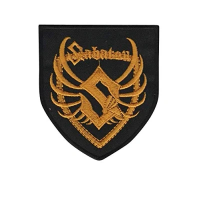 Image of Sabaton Gold Power Metal Band Patch Badge Embroidered Iron on Applique Souvenir Accessory