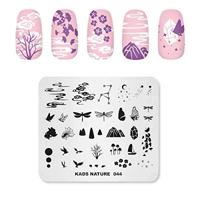 Image of KADS Nail Art Stamp Plate Nature Series stamping Template Image DIY Decoration Tool (NA044)
