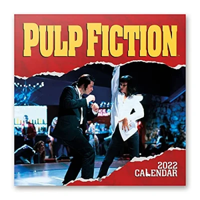 Image of Grupo Erik Official Pulp Fiction 2022 Wall Calendar, 12&quot; x Square Calendar 2022, Family Tarantino (CP22056)
