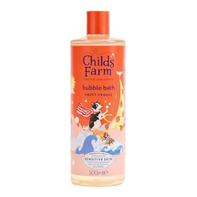 Image of Childs Farm Sweet Orange Bubble Bath 500ml Gentle Formula for Kids, Babies &amp; Sensitive Skin