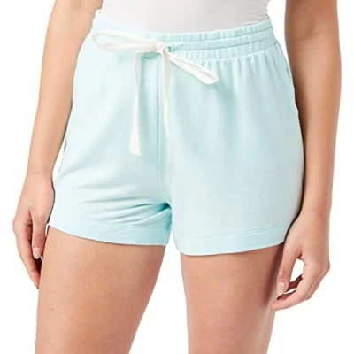 Image of Amazon Essentials Women&#039;s Lightweight Lounge Terry Pyjama Shorts, Aqua Blue, L