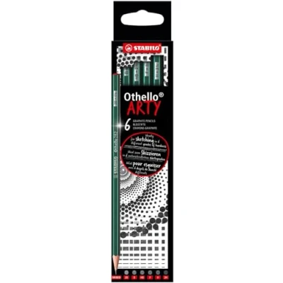 Image of Graphite Pencil STABILO Othello ARTY Wallet of 6 Hard Grades