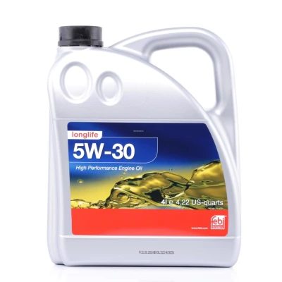 Image of 0SAE5W30, SAE5W30 Engine oil FEBI BILSTEIN Longlife 32942 5W 30 4l VAUXHALL: Astra Mk5 Kombi, Mokka / X, Viva, BMW: 5 Saloon, Touring