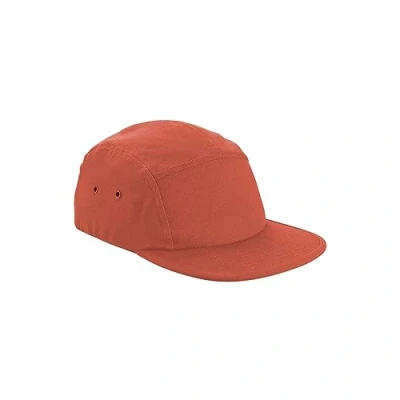 Image of Beechfield® B654 Canvas 5 Panel Camper Cap Terracotta