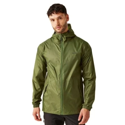 Image of Regatta Men&#039;s Lightweight Pack It III Waterproof Jacket Nephrite Green, Size: Xxl