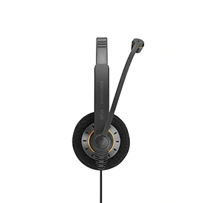 Image of EPOS I SENNHEISER IMPACT SC 30 USB ML Headset on ear wired black with orange colour highlights