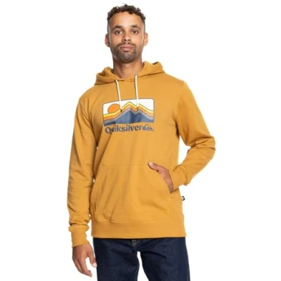 Image of Quiksilver Sweater QS GRADIENT MOUNTAINS HOODIE Men Brown S