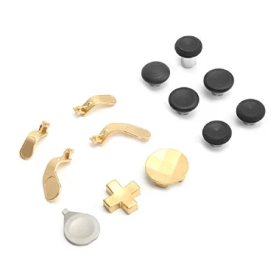Image of ASHATA 13 in 1 Replacement Thumbsticks for Xbox One Elite Series 2, Gamepad Swap Joysticks Paddles Accessory 2 Controller(gold)