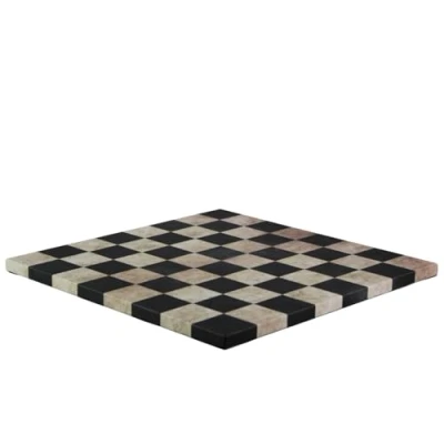Image of Black Leatherette Borderless Chess Board 14 Inch