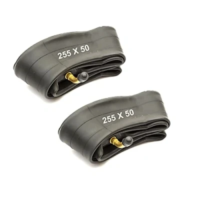 Image of Pair 2 x Inner Tubes 255 50 Bent Valve Compatible/Replacement for Mamas &amp; Papas Stroller Pushchair Pram (Pack of 2)