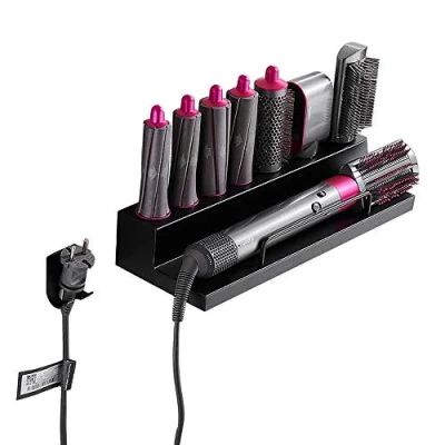 Image of Hosoncovy Wall Mount Holder Organizer Stand Storage Rack for Dyson Airwrap Styler Curling Iron Wand Barrels Brushes