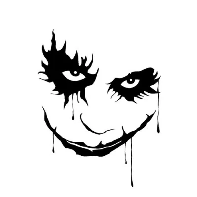 Image of Porfeet Car Sticker, 10x13cm Joker Clown Waterproof Removable Styling Window Bumper Sticker Decal Black