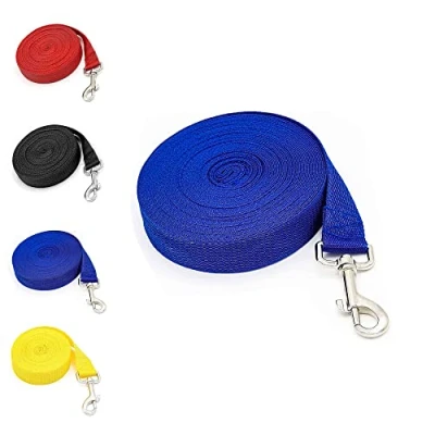 Image of Dog Training lead Leash Extra Long Line,10m Nylon for Large Medium &amp; Small Dogs Great Pet Recall Obedience, Play, Running, Camping Backyard Strong with Metal Components (Blue)