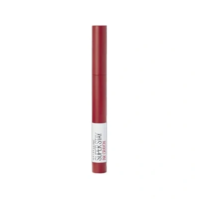 Image of Maybelline Lipstick, Superstay Matte Ink Crayon Longlasting Red Lipstick with Precision Applicator 45 Hustle In Heels