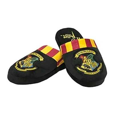 Image of Groovy UK Men&#039;s Harry_Potter_hogwards_Unisex_Slippers, Black/Burgundy/Yellow, 5/7