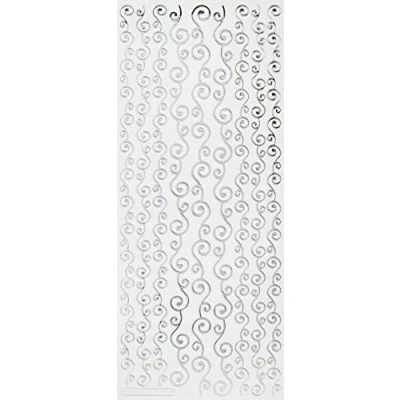 Image of Anitas Outline Stickers, Border, Silver on White, For Scrapbooking, Card Making, Kids Play, Homework, Art, Craft, Embelish, Decorative, Paper, Card, Glass, Metal, Plastic, Foam