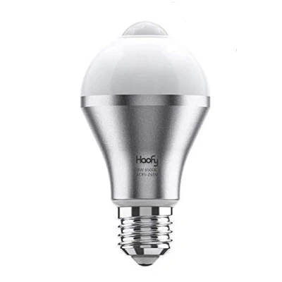 Image of Akozon Motion Sensor Light Bulb, 9W E27 Smart PIR LED Bulbs Auto On/Off Security Lights Outdoor/
