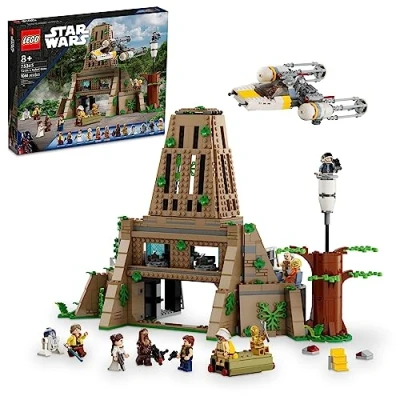 Image of LEGO Star Wars A New Hope Yavin 4 Rebel Base 75365, Playset with Command Room, Medal Ceremony Stage, Y Wing Starfighter, and 12 Figures, Fun for Kids Ages 8 Up