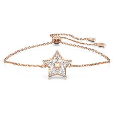 Image of Swarovski Stella Star Bracelet, Kite Cut Clear Crystals in a Rose Gold Tone Plated Setting, from the Collection