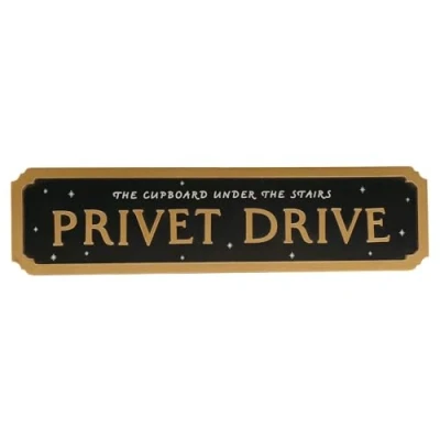 Image of Harry Potter Alumni Black Metal Street Sign Privet Drive