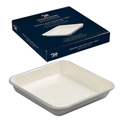 Image of Tala Originals Enamelled Grey &amp; Ivory Square Roaster 33.5x33.5x5cm
