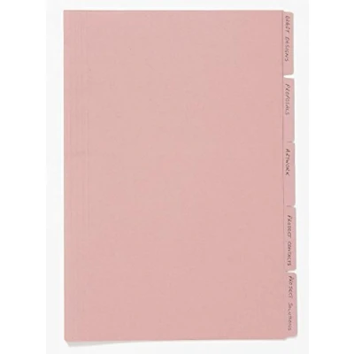 Image of Exacompta Ref FT170 PNKZ Guildhall Tabbed Folders, 345x240mm, 170gsm Lightweight Premium Manilla, A4 &amp; Foolscap Documents, Tabs for Use With Suspension Folders Pink, Pack of 100