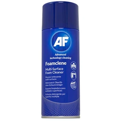 Image of AF Foamclene Anti Static Foaming Cleaner Spray for Surfaces, Desks, White Boards, Carpet, Upholstery, Cars, Rubber etc. Aerosol 300ml FCL300