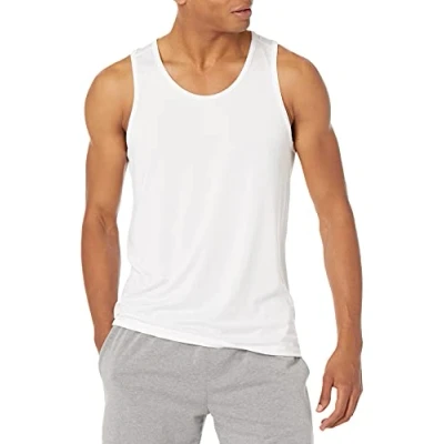 Image of Amazon Essentials Men&#039;s Tech Stretch Tank Top, White, XS