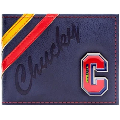 Image of Child&#039;s Play Chucky Good Guys Friends Till The End Wallet Bi Fold ID &amp; Card Holder, Blue