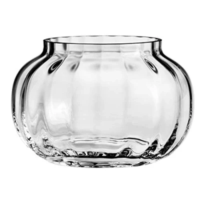 Image of Holmegaard Primula Tea Light Holder Diameter 9.5 cm Hand Blown Glass Grey