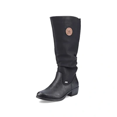 Image of Rieker Women Boots 93157, Ladies Winter Boots,Water Repellent,riekerTEX,Winter Boots,Long Shaft Boots,Lined,Warm,Black (Schwarz / 00),36 EU 3.5 UK