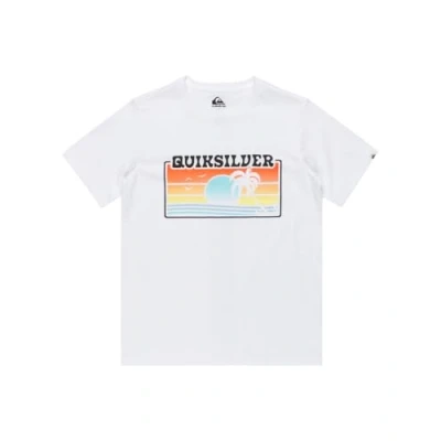 Image of Quiksilver SUN Faded Unisex Print Tshirt for kids, Size: 8y, White