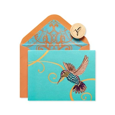 Image of Papyrus Blank Card (Gem Hummingbird)