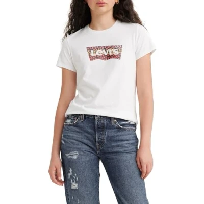 Image of Levi&#039;s Women&#039;s The Perfect Tee Poster Logo T Shirt, Persian Violet, S