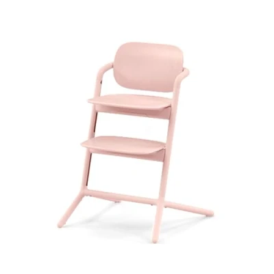 Image of Cybex Gold LEMO High Chair, Grows with your Child, 3 99 Years, Usable from Birth Separate Attachments, Aluminium/Plastic, Pearl Pink