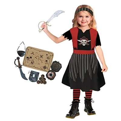 Image of (PKT) (9911445) Child Girls Pirate Girl Set Costume (4 6yr)