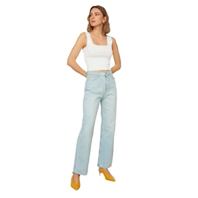 Image of Trendyol Women High Waist Wide Leg 90&#039;s Jeans