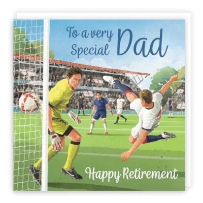 Image of Hunts England Football Fun Retirement Card For Dad Milo&#039;s Gallery Footy Retiring Footie Fan