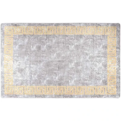 Image of vidaXL Rug Washable 80x150 cm Grey Anti Slip