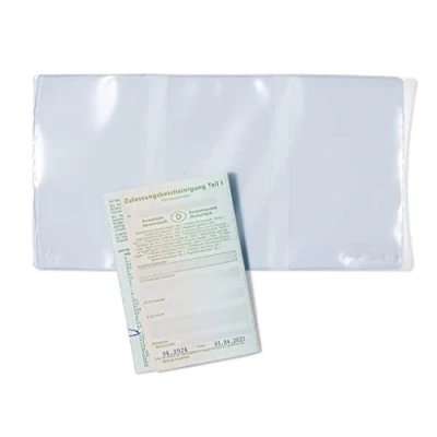 Image of Herma 5044 Protective ID Card Holder 3 x 71 11 mm Transparent Suitable for Car Licenses and EU Driving Licences 25 Sleeves