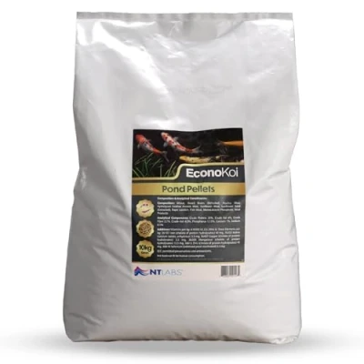 Image of NT Labs EconoKoi Pond Pellet, Fish Food for Goldfish, Koi and all Cold Water Fish, Complete Feed, Multi Season Food, 10Kg