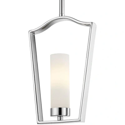 Image of Dublin Wire Frame Pendant Ceiling Light Silver, E14