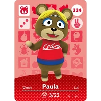Image of Paula Nintendo Animal Crossing Happy Home Designer Amiibo Card 224