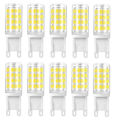 Image of Aiwerttes G9 LED Light Bulbs 4W, 400LM, Equivalent to 40W 50W Halogen, Cool White 6000K,220V 240V, CRI&gt;85, Not Dimmable, Energy Saving Capsule Bulbs, 10 Packs