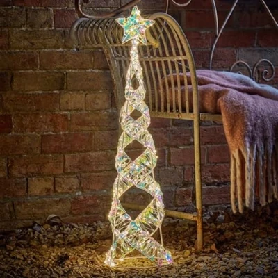 Image of Three Kings 80cm Opalight Starbelisk Cone Christmas Tree with Star (2506026)