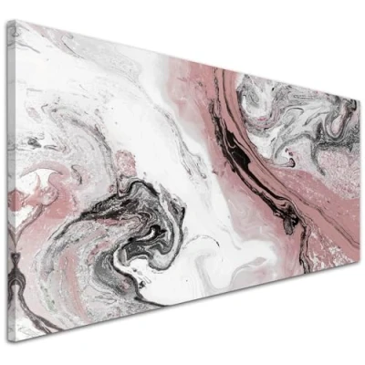 Image of Blush Pink and Grey Swirl Living Room Canvas Wall Art Accessories Abstract 1463 120cm Print Wallfillers